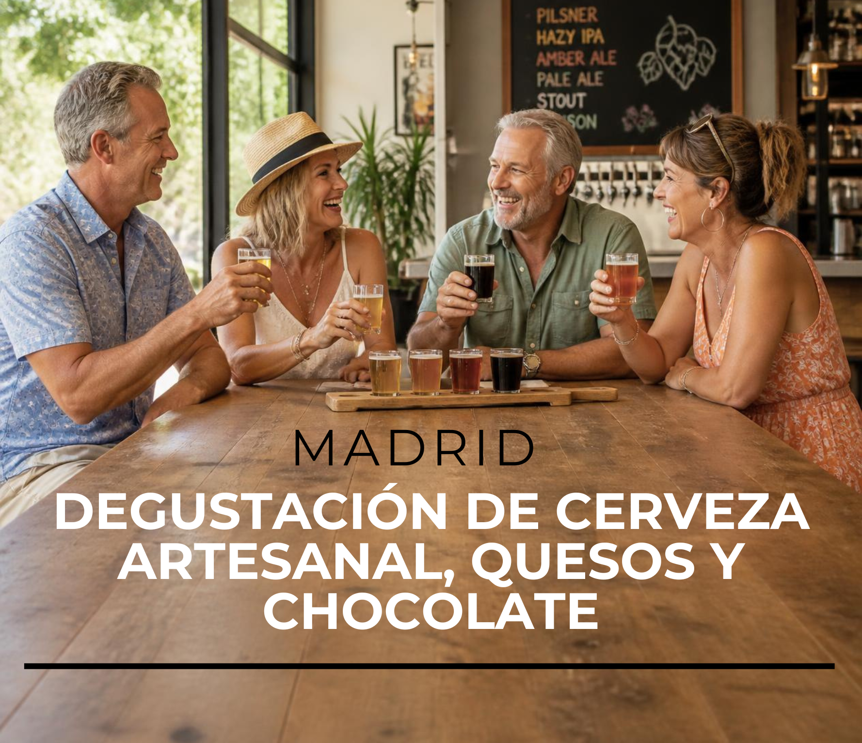 Degustación de cerveza artesanal, quesos y chocolate